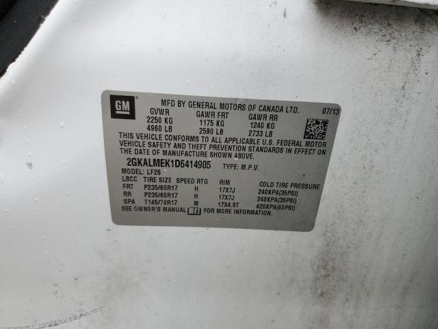 2013 GMC Terrain Sle VIN: 2GKALMEK1D6414905 Lot: 54516724