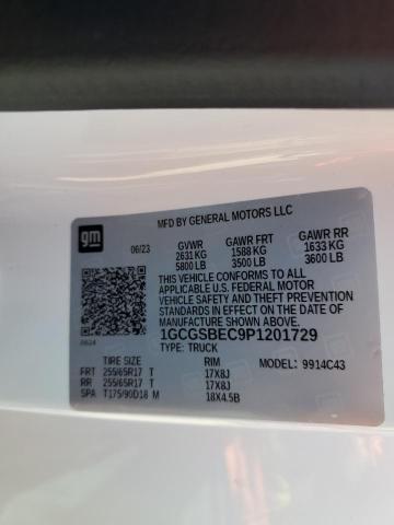 2023 Chevrolet Colorado VIN: 1GCGSBEC9P1201729 Lot: 53150484