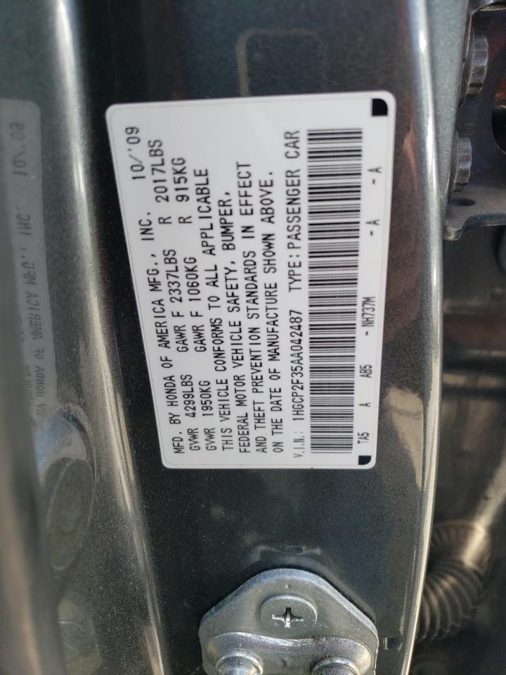 1HGCP2F35AA042487 2010 Honda Accord Lx