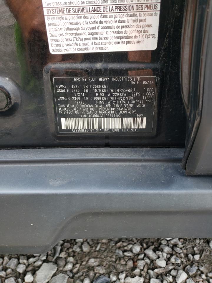 4S4BRCGC1C3301102 2012 Subaru Outback 2.5I Premium