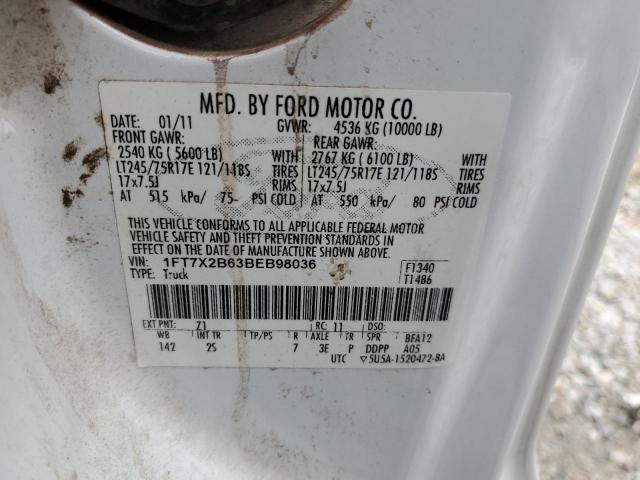 2011 Ford F250 Super Duty VIN: 1FT7X2B63BEB98036 Lot: 55125094