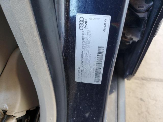 2002 Audi A4 3.0 Quattro VIN: WAULT68E92A222134 Lot: 56672704