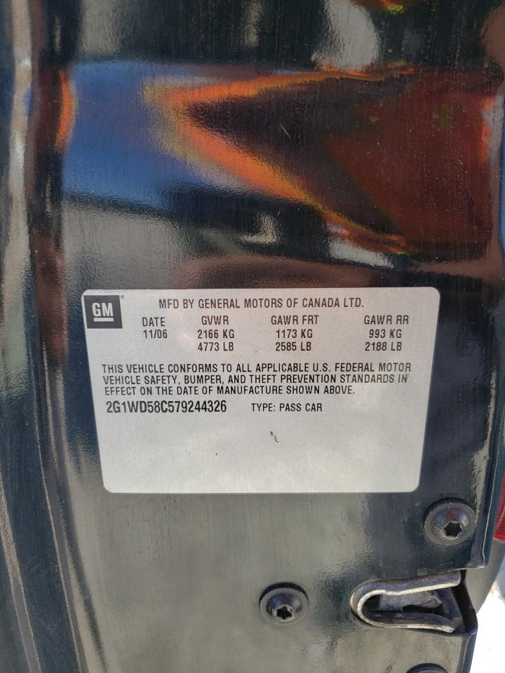 2G1WD58C579244326 2007 Chevrolet Impala Super Sport