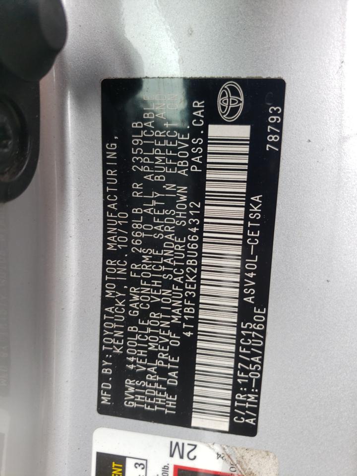 4T1BF3EK2BU664312 2011 Toyota Camry Base