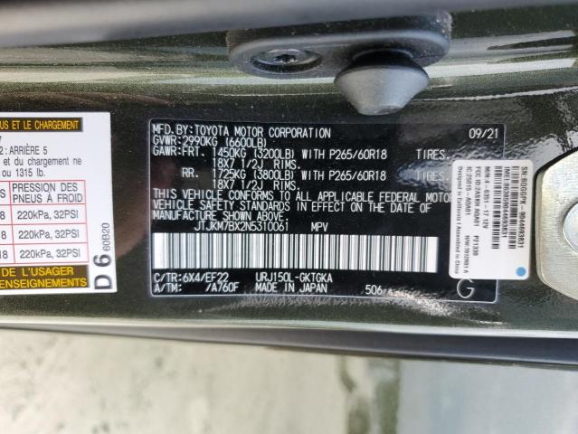 2022 Lexus Gx 460 VIN: JTJKM7BX2N5310061 Lot: 51603854