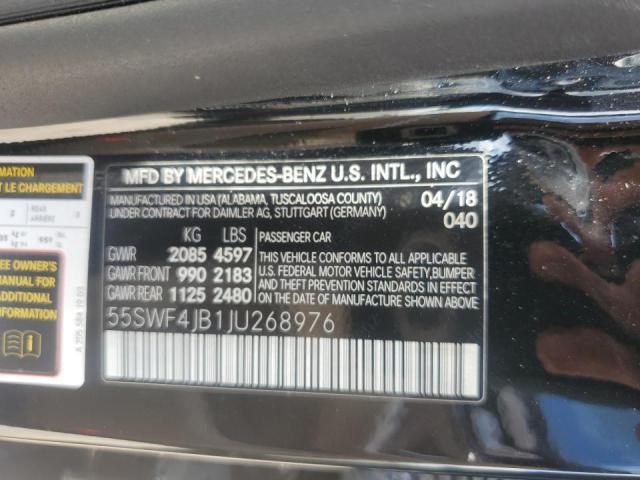 2018 Mercedes-Benz C 300 VIN: 55SWF4JB1JU268976 Lot: 56051764