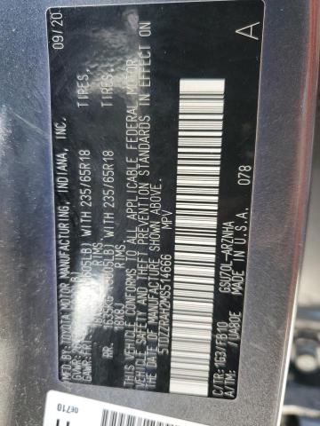 2021 Toyota Highlander L VIN: 5TDZZRAH2MS514666 Lot: 54930424