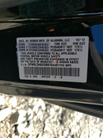 2013 Honda Odyssey Exl VIN: 5FNRL5H6XDB016430 Lot: 53691244