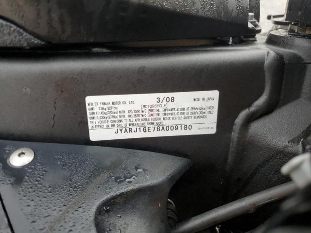 2008 YAMAHA YZFR6 JYARJ16E78A009180
