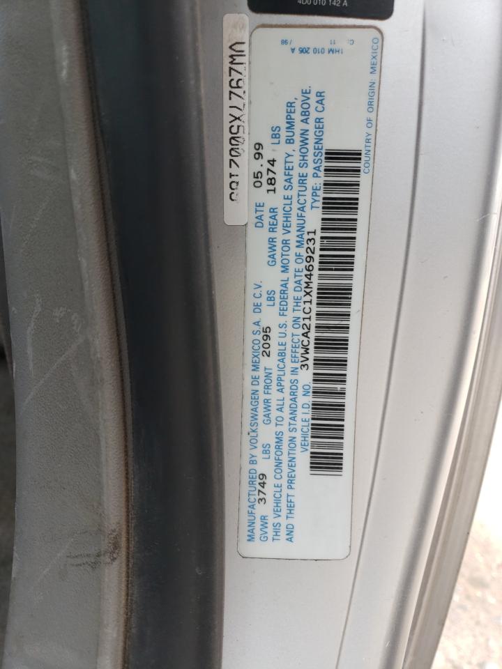 3VWCA21C1XM469231 1999 Volkswagen New Beetle Gls