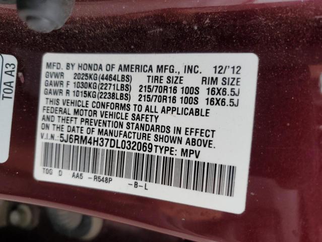 2013 Honda Cr-V Lx VIN: 5J6RM4H37DL032069 Lot: 53429434