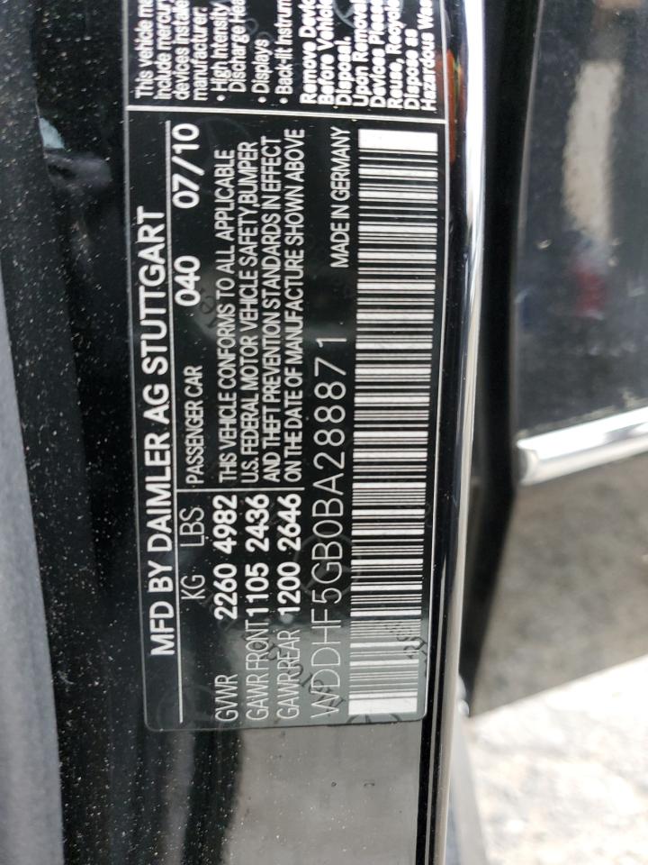 WDDHF5GB0BA288871 2011 Mercedes-Benz E 350