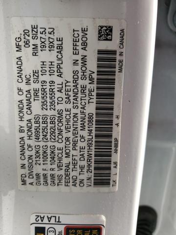 2020 Honda Cr-V Touring VIN: 2HKRW1H93LH410880 Lot: 56798934