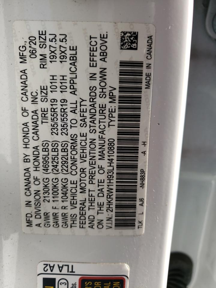 2HKRW1H93LH410880 2020 Honda Cr-V Touring