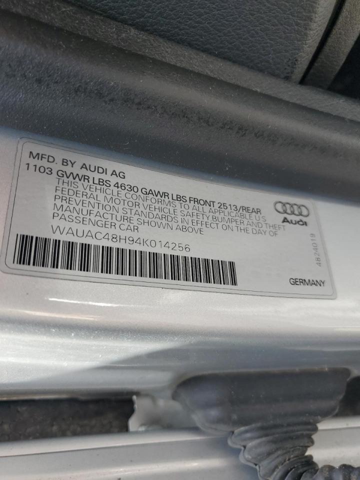 WAUAC48H94K014256 2004 Audi A4 1.8 Cabriolet