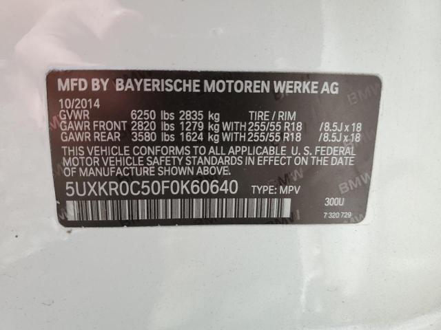 VIN 5UXKR0C50F0K60640 2015 BMW X5, Xdrive35I no.13