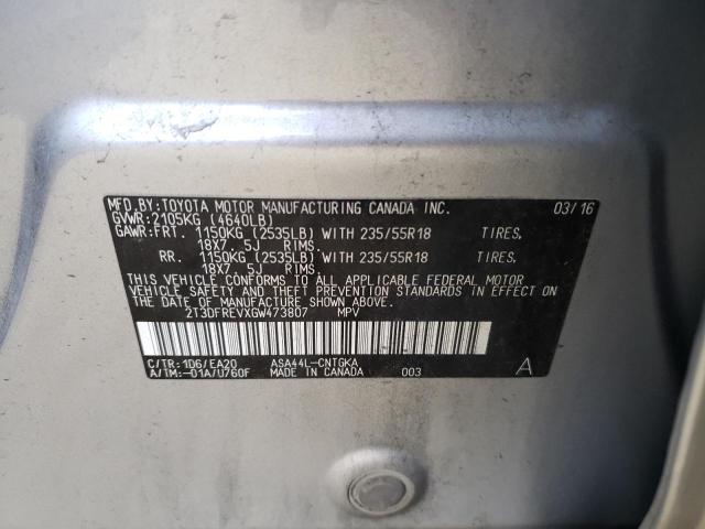 2016 TOYOTA RAV4 LIMIT - 2T3DFREVXGW473807