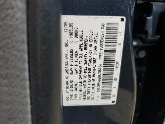 2006 Honda Accord Ex VIN: 1HGCM56896A056454 Lot: 56477484