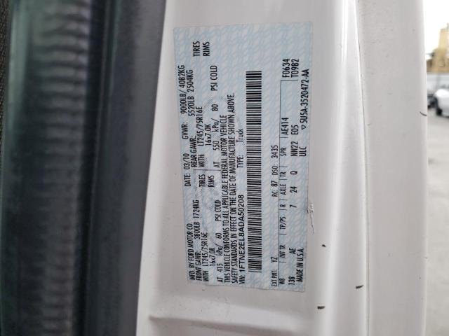 2010 Ford Econoline E250 Van VIN: 1FTNE2EL8ADA50208 Lot: 52970084