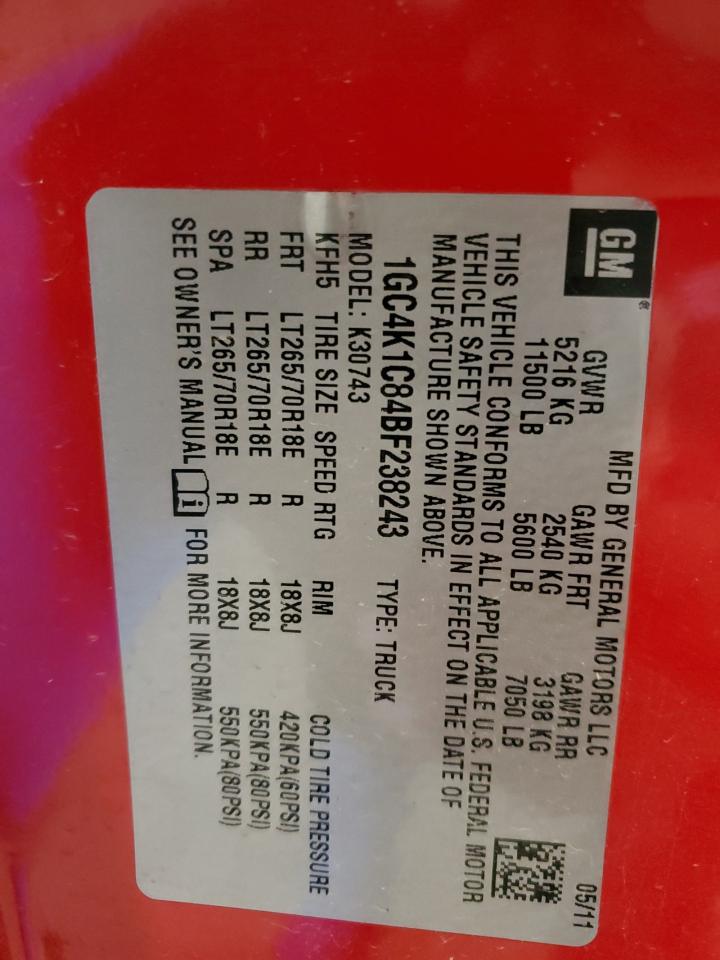 1GC4K1C84BF238243 2011 Chevrolet Silverado K3500 Ltz