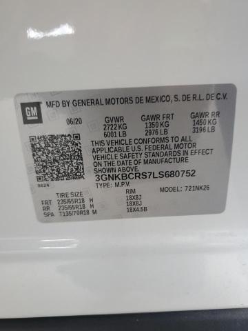 2020 Chevrolet Blazer 2Lt VIN: 3GNKBCRS7LS680752 Lot: 56233544