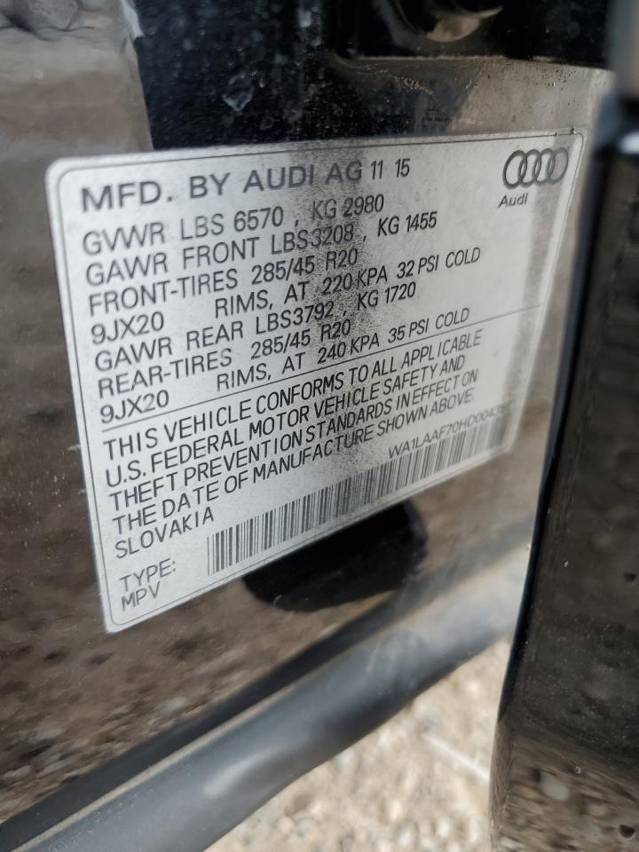 WA1LAAF70HD004357 2017 Audi Q7 Premium Plus