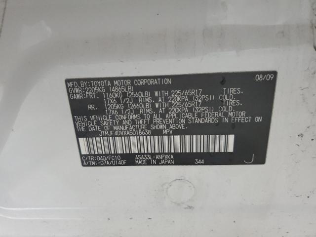 2010 Toyota Rav4 VIN: JTMJF4DVXA5018638 Lot: 53306444