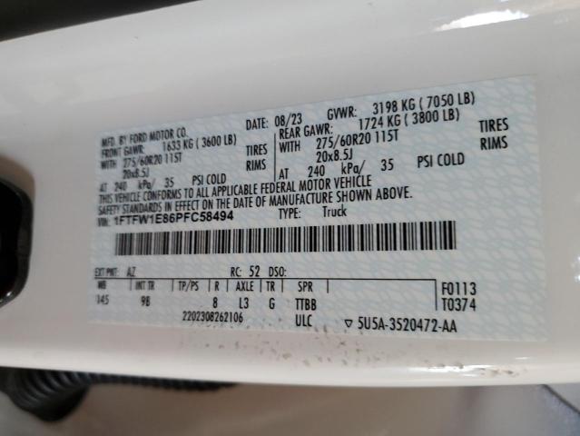 2023 FORD F150 SUPER - 1FTFW1E86PFC58494