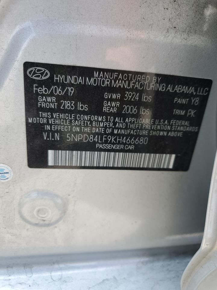 5NPD84LF9KH466680 2019 Hyundai Elantra Sel