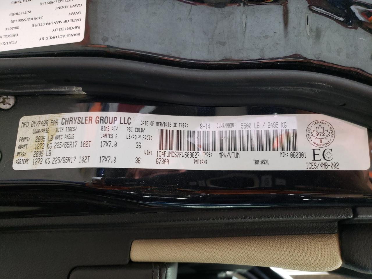 1C4PJMCS7FW508827 2015 Jeep Cherokee Latitude