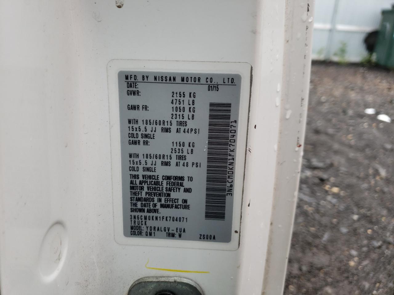 3N6CM0KN1FK704071 2015 Nissan Nv200 2.5S