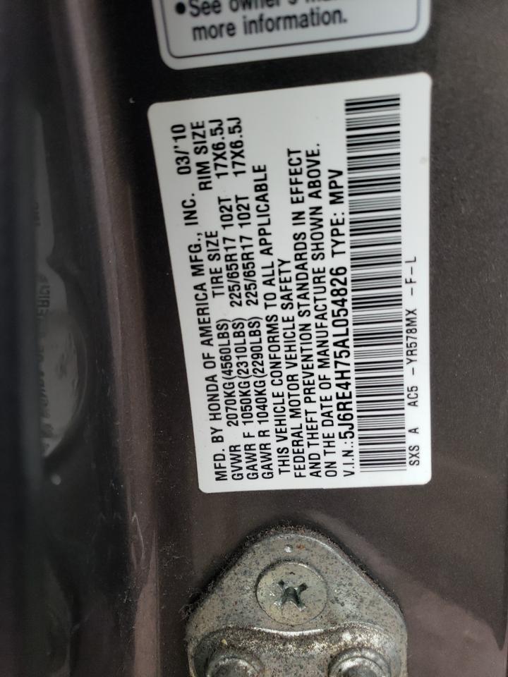 5J6RE4H75AL054826 2010 Honda Cr-V Exl