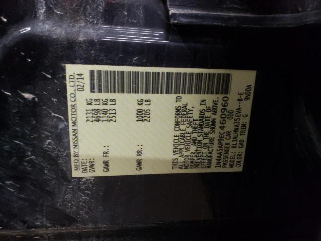 2014 Nissan Maxima S VIN: 1N4AA5AP9EC460960 Lot: 54750924