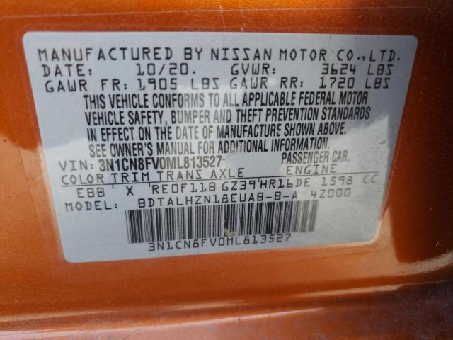 2021 Nissan Versa Sr VIN: 3N1CN8FV0ML813527 Lot: 55390044