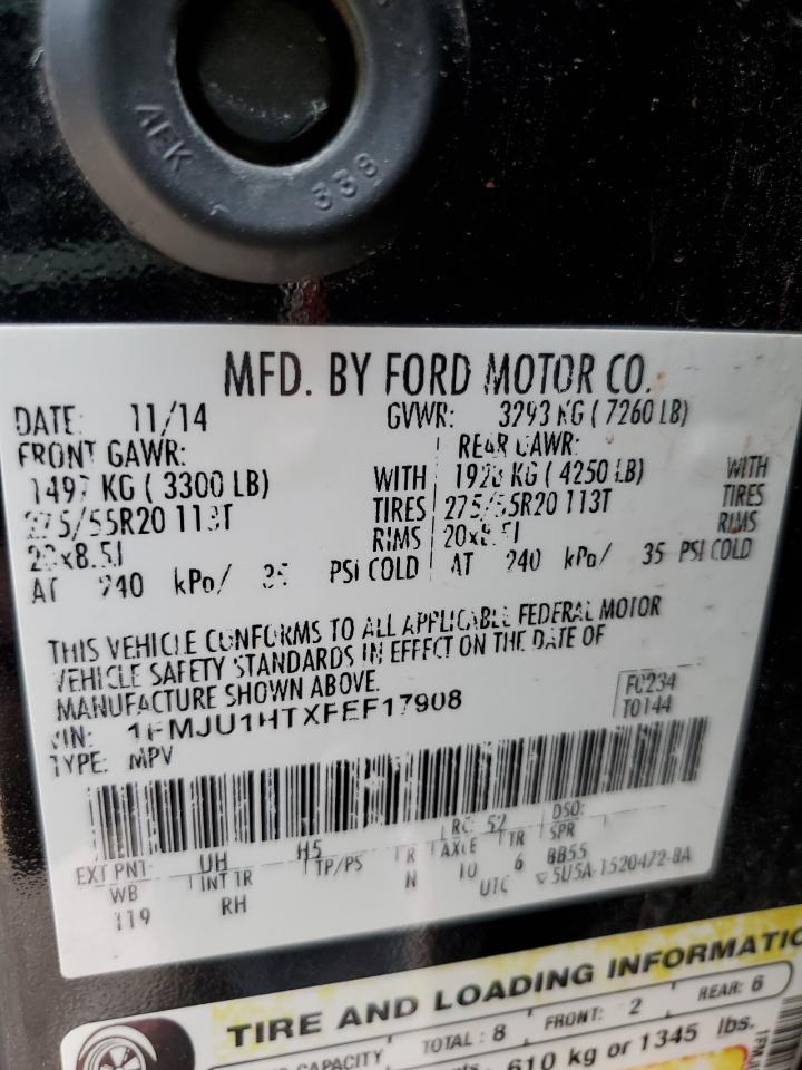 1FMJU1HTXFEF17908 2015 Ford Expedition Xlt