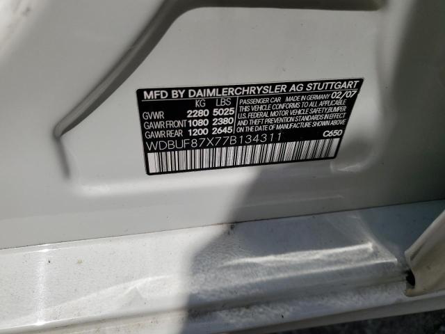 2007 Mercedes-Benz E 350 4Matic VIN: WDBUF87X77B134311 Lot: 55091684