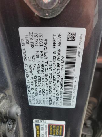 2HKRW6H3XHH206478 2017 Honda Cr-V Lx