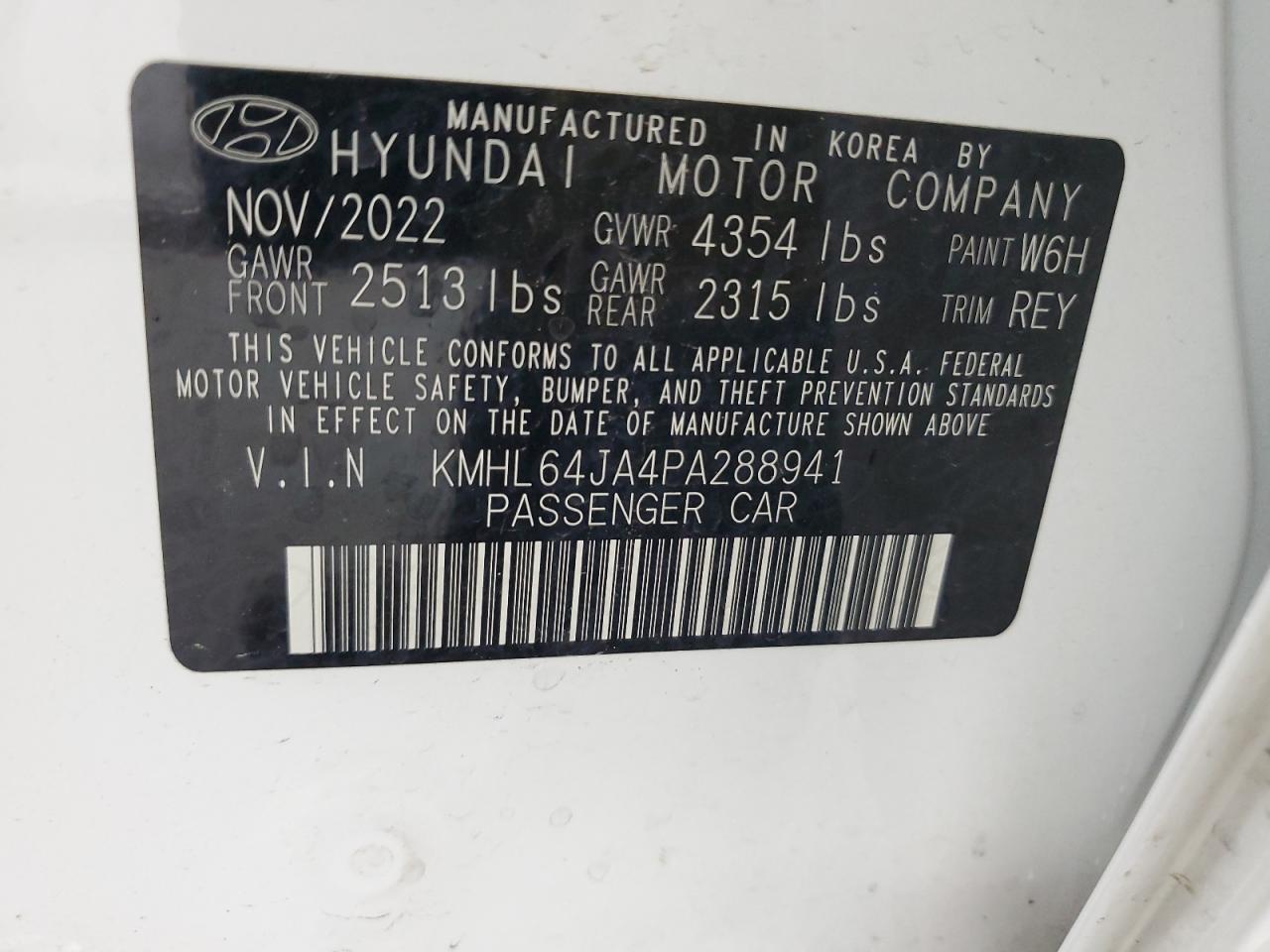 KMHL64JA4PA288941 2023 Hyundai Sonata Sel