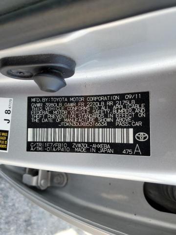 2011 Toyota Prius VIN: JTDKN3DUXB5316634 Lot: 56912234