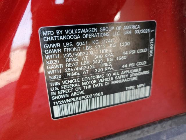 2023 Volkswagen Id.4 Pro S VIN: 1V2WNPE86PC021963 Lot: 54396224