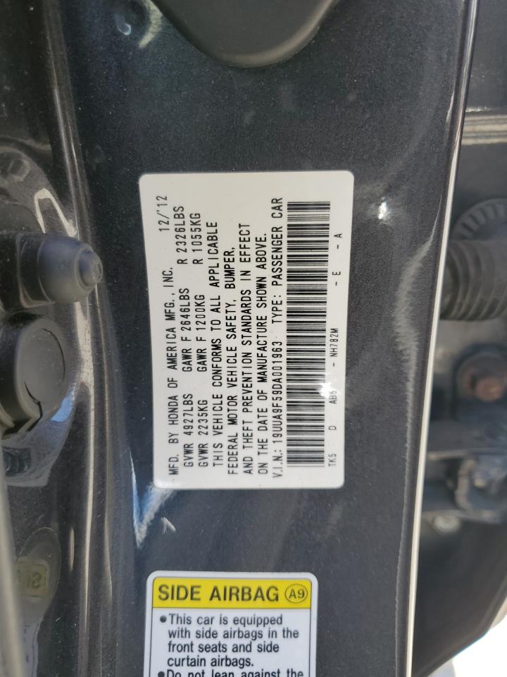 19UUA9F59DA001963 2013 Acura Tl Tech