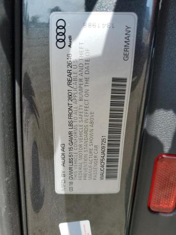 2018 AUDI S5 PRESTIG WAUC4CF54JA097251