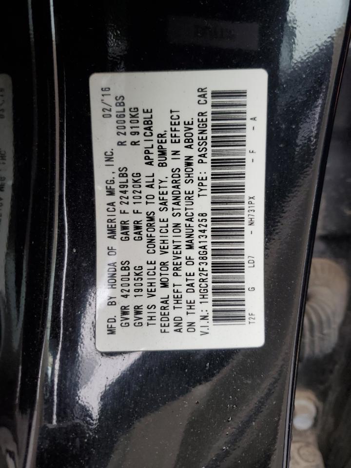 1HGCR2F38GA134258 2016 Honda Accord Lx