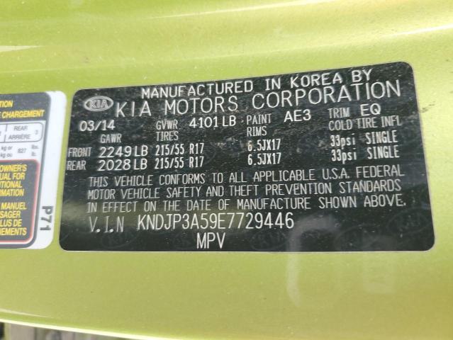 2014 Kia Soul + VIN: KNDJP3A59E7729446 Lot: 56048454