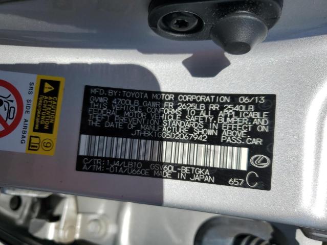 2013 Lexus Es 350 VIN: JTHBK1GG5D2067942 Lot: 55135964