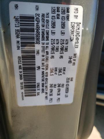 2004 Chrysler Town & Country Lx VIN: 2C4GP44R94R569032 Lot: 55489534