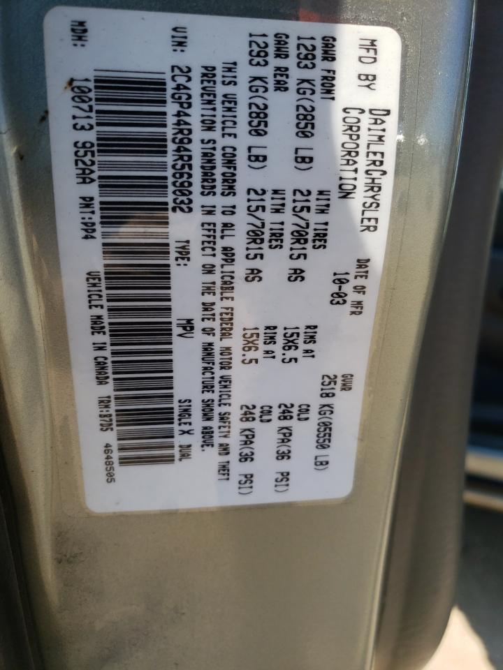 2C4GP44R94R569032 2004 Chrysler Town & Country Lx