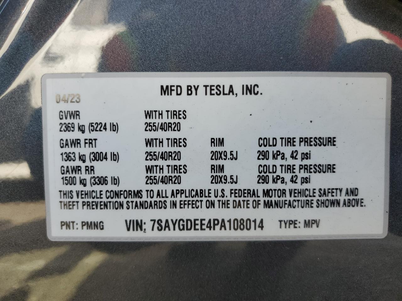 7SAYGDEE4PA108014 2023 Tesla Model Y