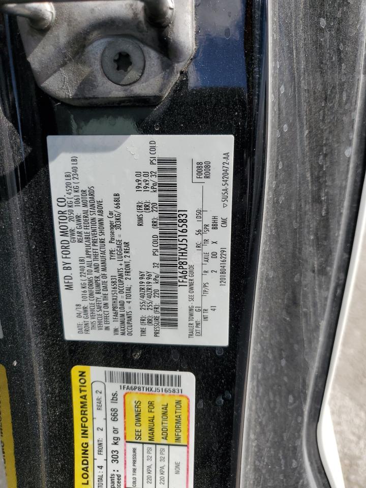 1FA6P8THXJ5165831 FORD ALL Models 2018