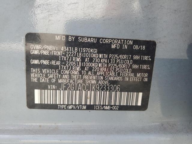 2019 Subaru Crosstrek Premium VIN: JF2GTACC1K9233306 Lot: 53924544